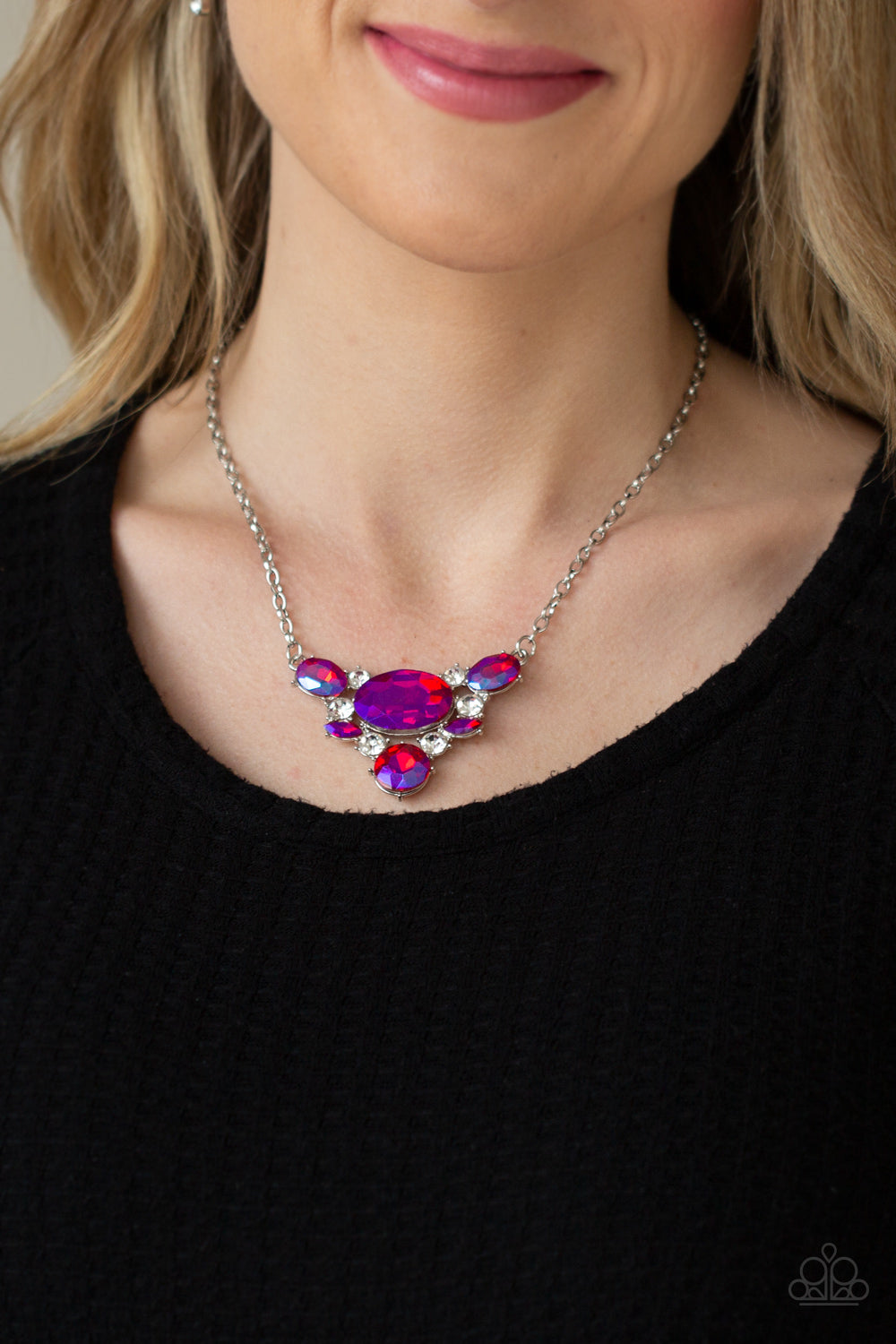 Paparazzi Cosmic Coronation - Pink Necklace - Pusher P