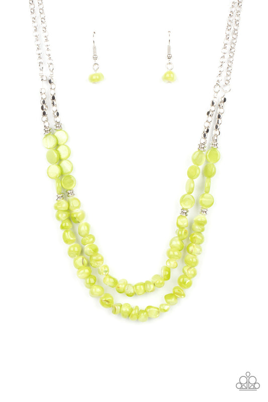 Paparazzi Staycation Status - Green Necklace - Pusher P