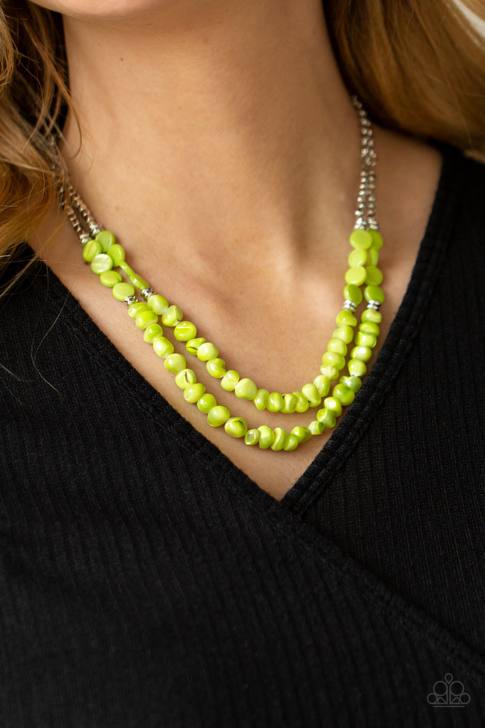 Paparazzi Staycation Status - Green Necklace - Pusher P