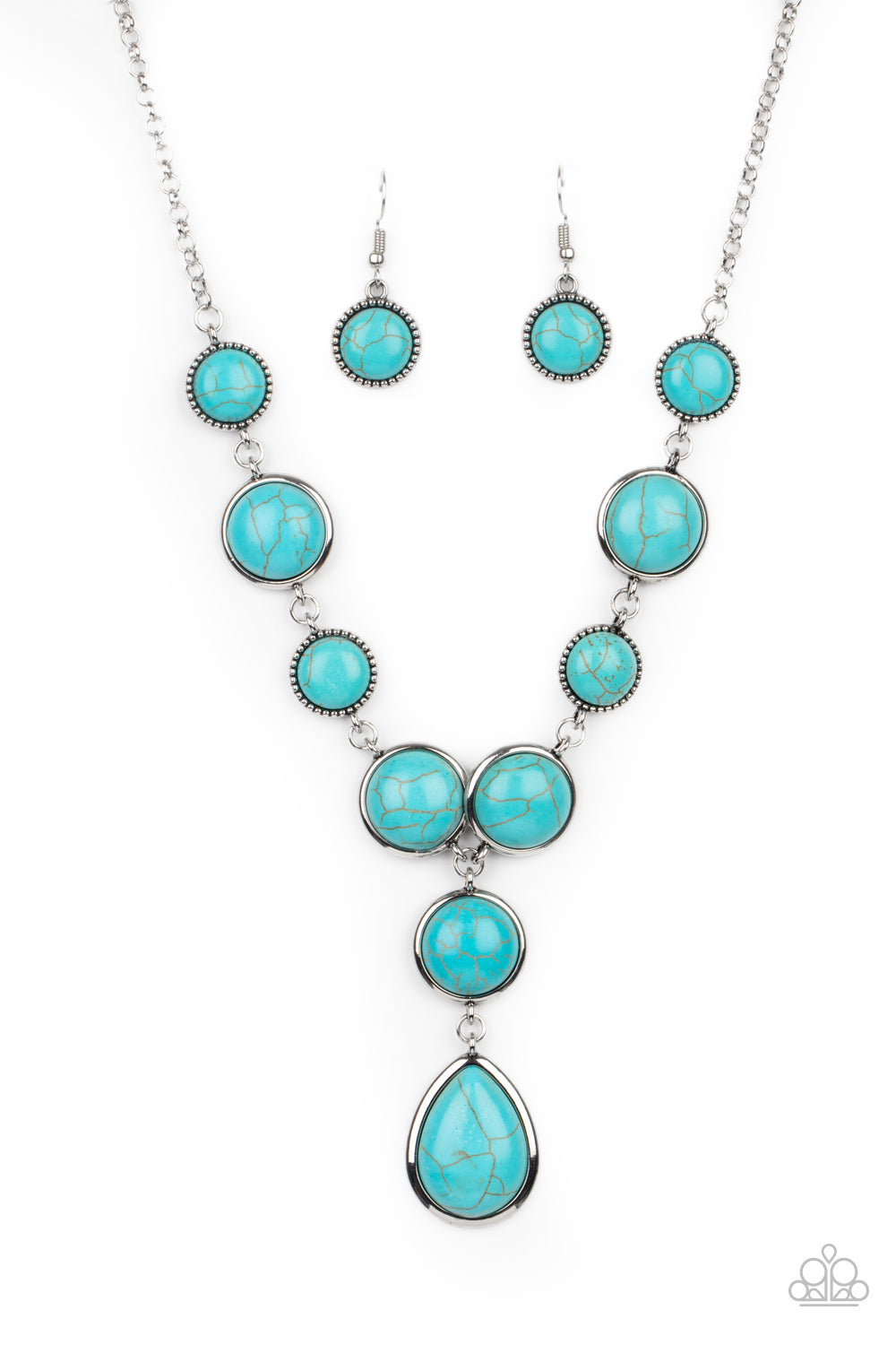 Paparazzi Terrestrial Trailblazer - Blue Necklace - Pusher P