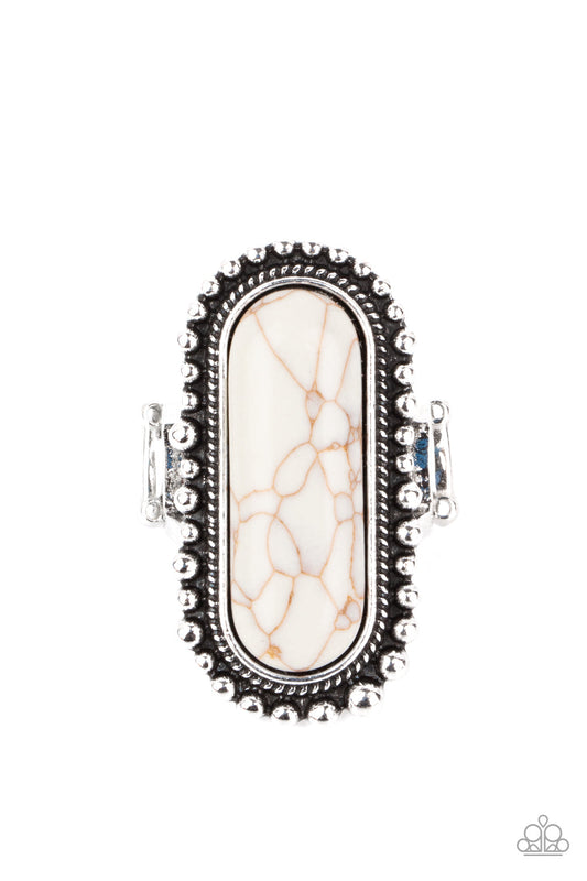Paparazzi Sedona Scene - White Ring - Pusher P