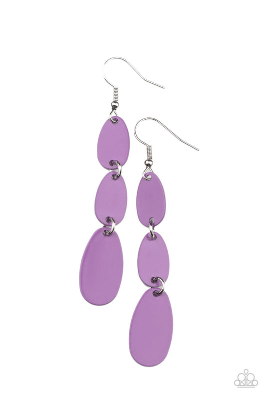 Paparazzi Rainbow Drops - Purple Earrings - Pusher P