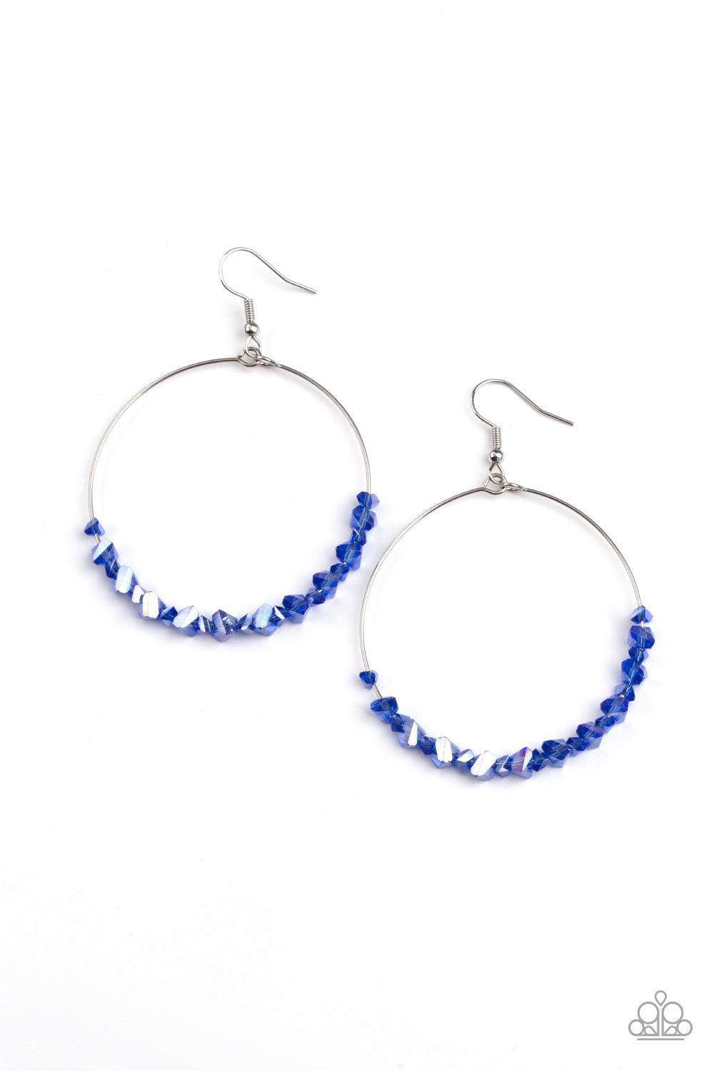 Paparazzi Glimmering Go-Getter - Blue Earrings - Pusher P