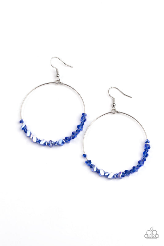 Paparazzi Glimmering Go-Getter - Blue Earrings - Pusher P
