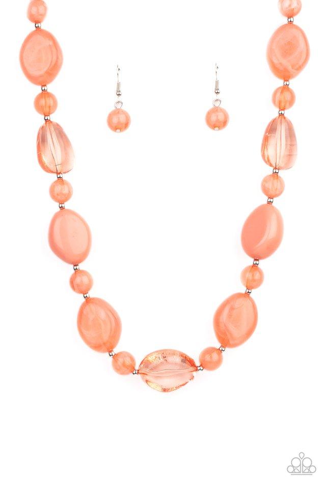 Paparazzi Staycation Stunner - Orange Necklace - Pusher P