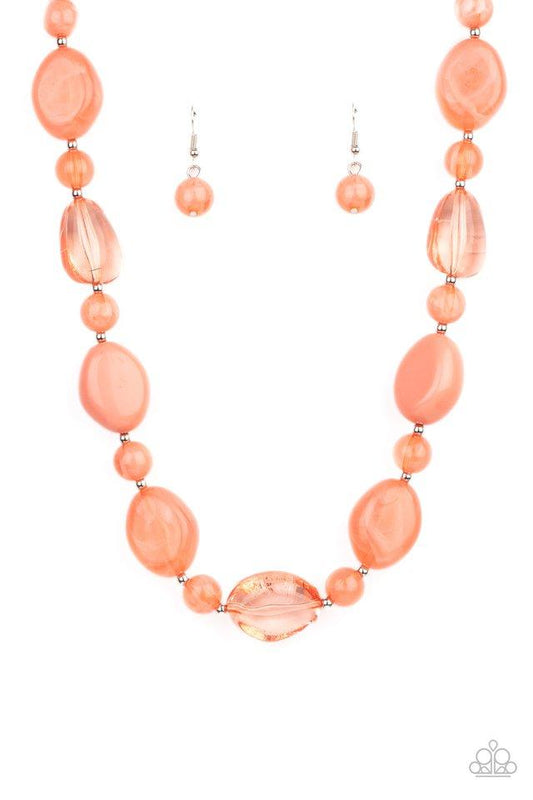 Paparazzi Staycation Stunner - Orange Necklace - Pusher P