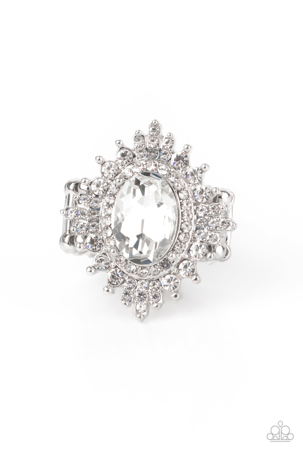 Paparazzi Five-Star Stunner - White Ring - Pusher P