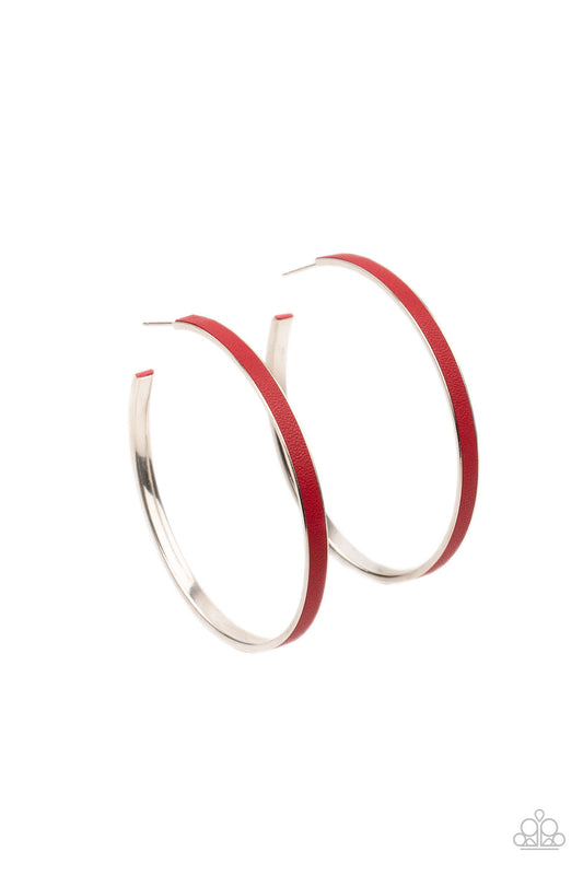 Paparazzi Fearless Flavor - Red Earrings - Pusher P