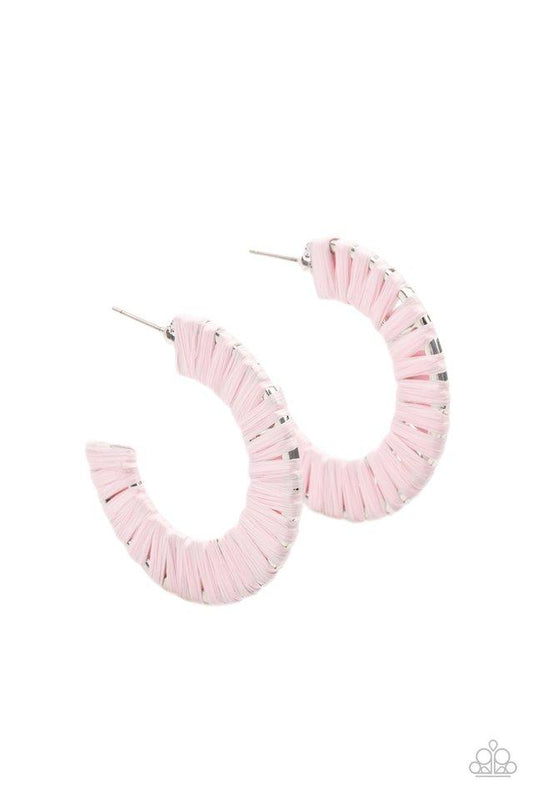 Paparazzi A Chance of RAINBOWS Pink Earrings Pusher P