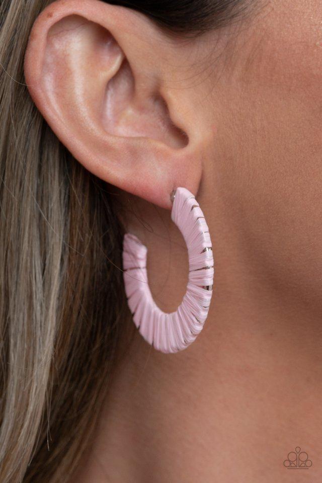 Paparazzi A Chance of RAINBOWS Pink Earrings Pusher P