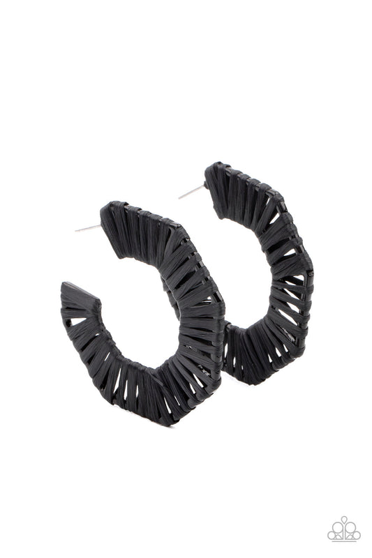 Paparazzi Fabulously Fiesta - Black Earrings - Pusher P