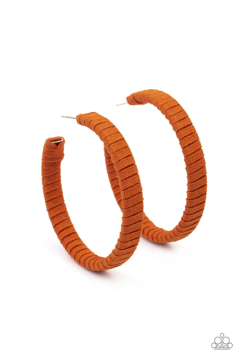 Paparazzi Suede Parade - Orange Earrings - Pusher P