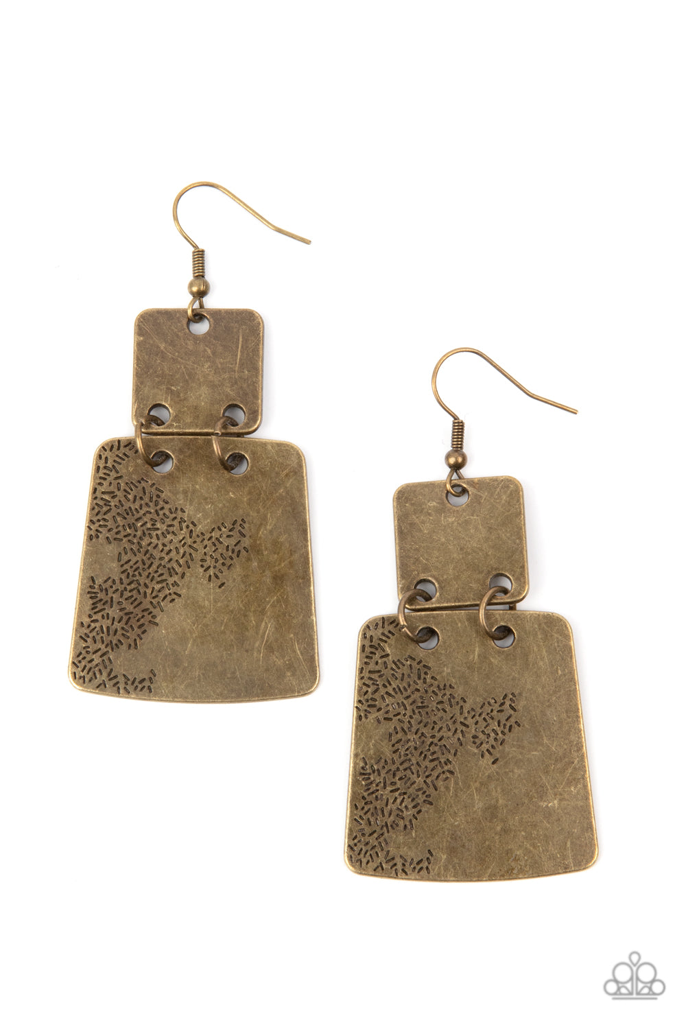 Paparazzi Tagging Along - Brass Earrings - Pusher P