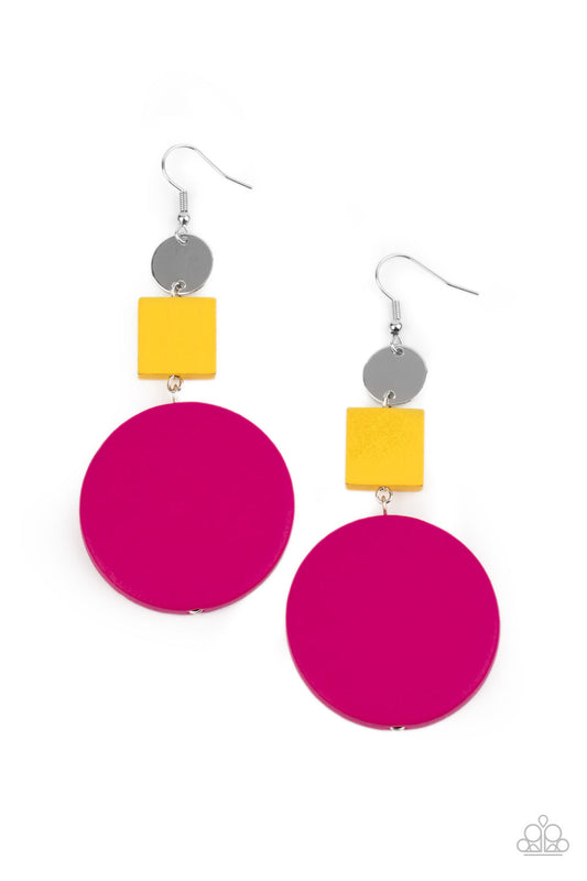 Paparazzi Modern Materials - Multi Earrings - Pusher P