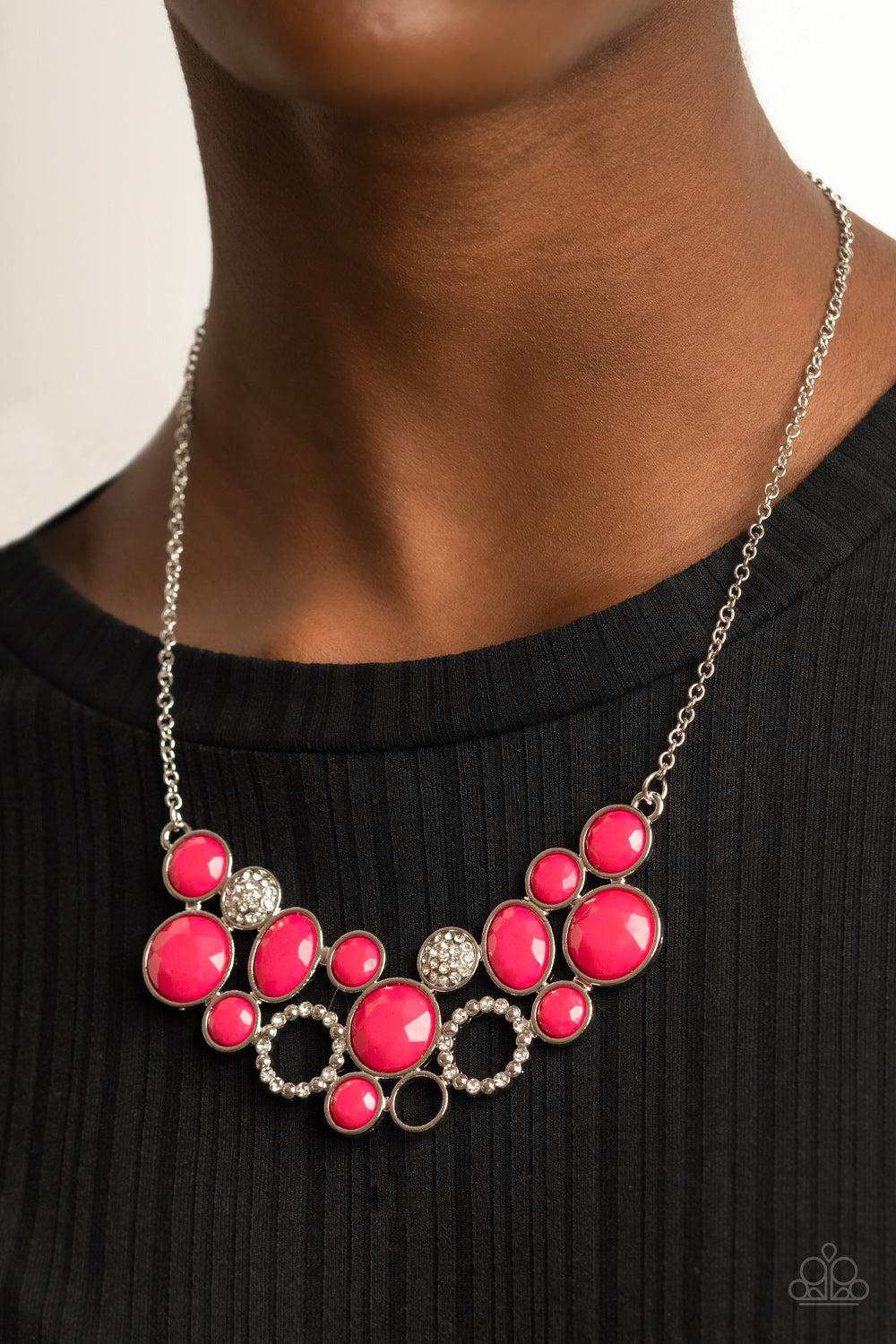 Paparazzi Extra Eloquent - Pink Necklace - Pusher P