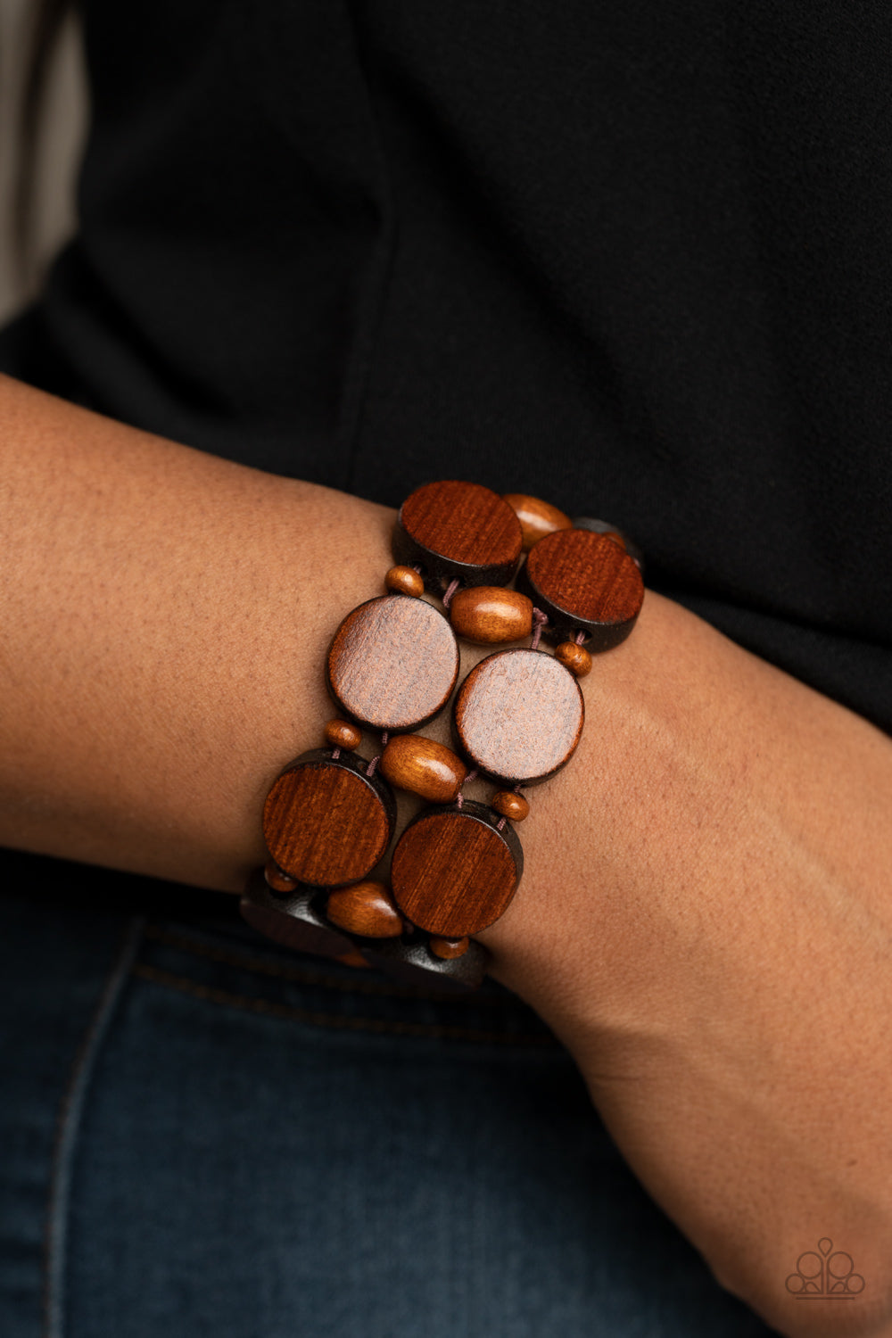 Paparazzi Beach Bravado - Brown Bracelet - Pusher P