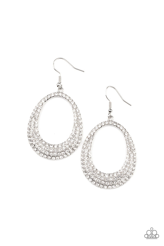 Paparazzi Life GLOWS On - White Earrings - Pusher P