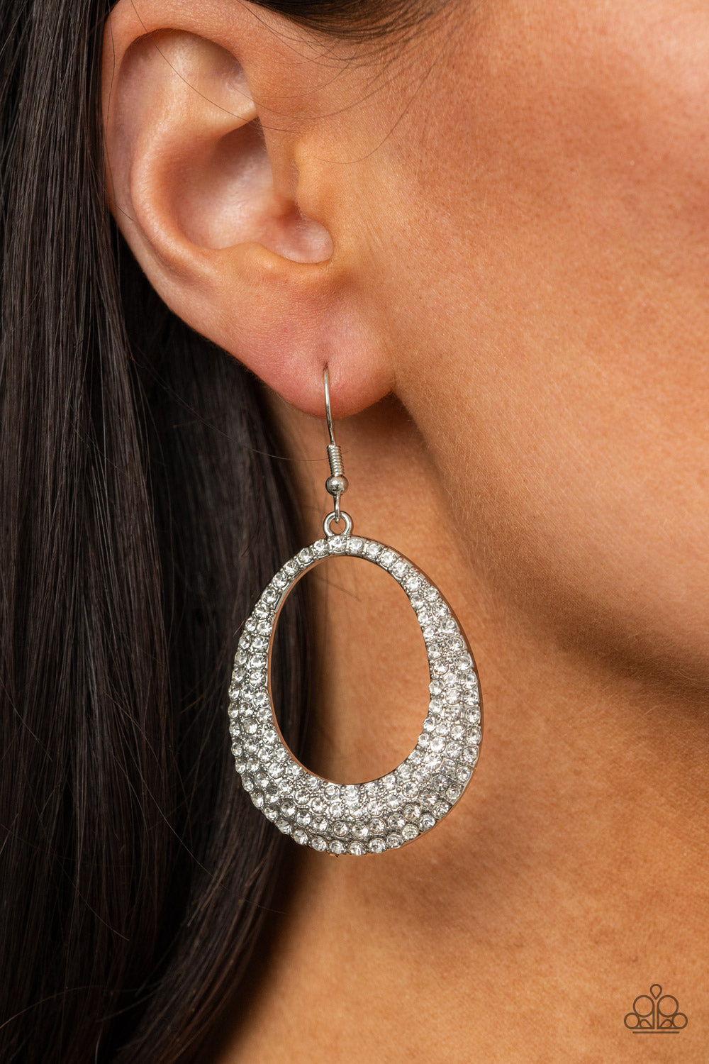 Paparazzi Life GLOWS On - White Earrings - Pusher P
