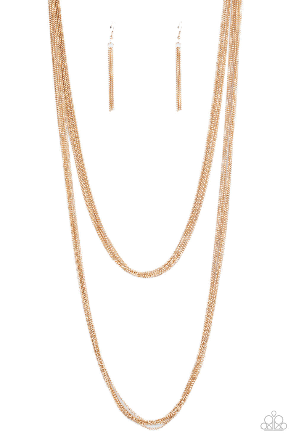 Paparazzi Save Your TIERS - Gold Necklace - Pusher P