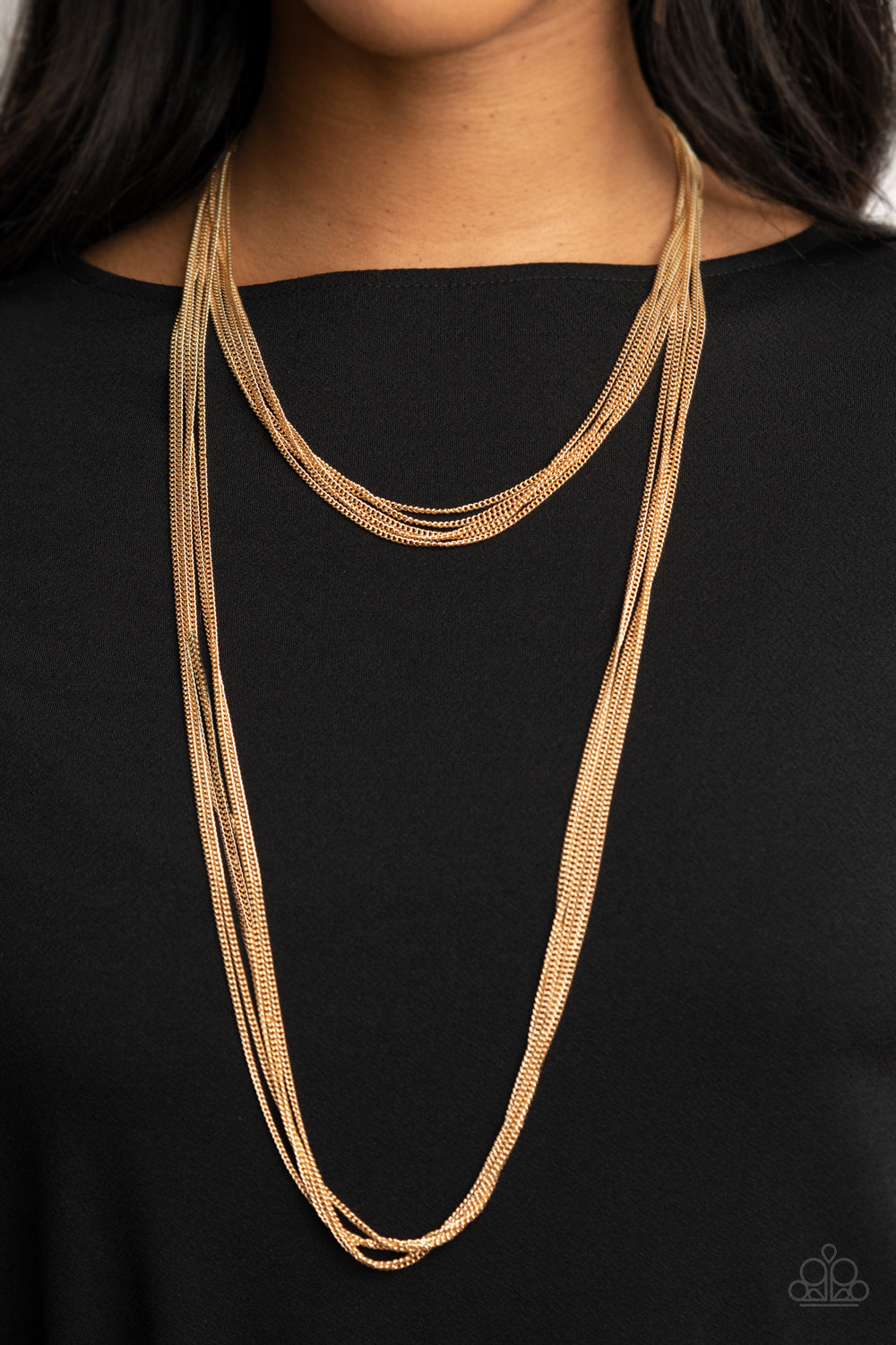 Paparazzi Save Your TIERS - Gold Necklace - Pusher P