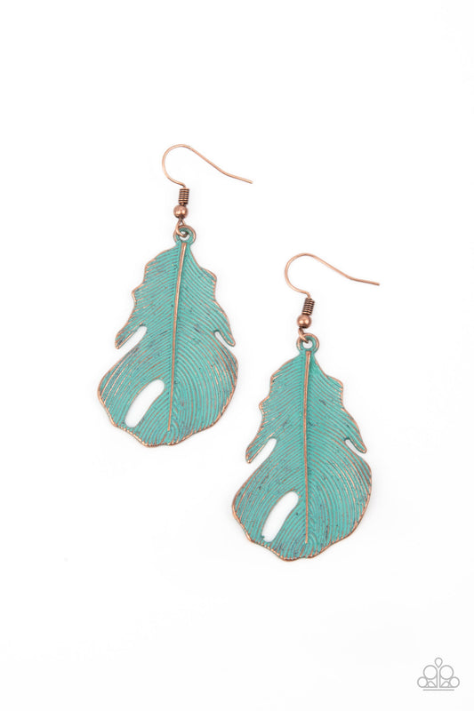 Paparazzi Heads QUILL Roll - Copper Earrings - Pusher P