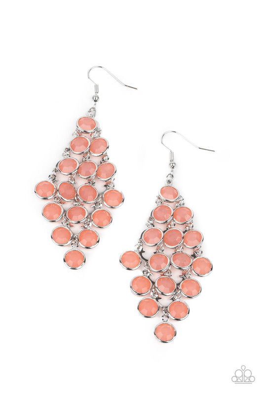 Paparazzi With All DEW Respect - Orange Earrings - Pusher P