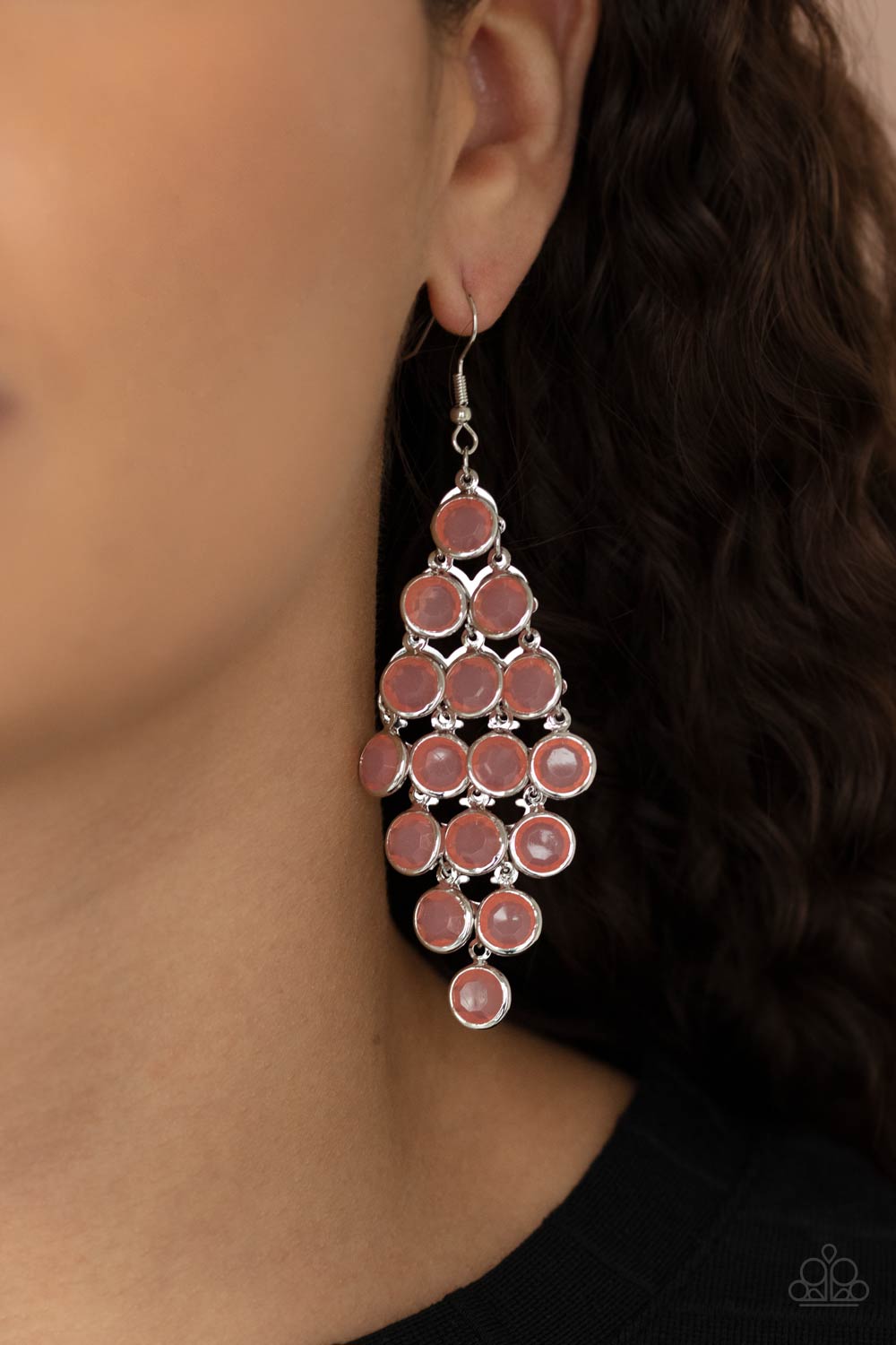 Paparazzi With All DEW Respect - Orange Earrings - Pusher P