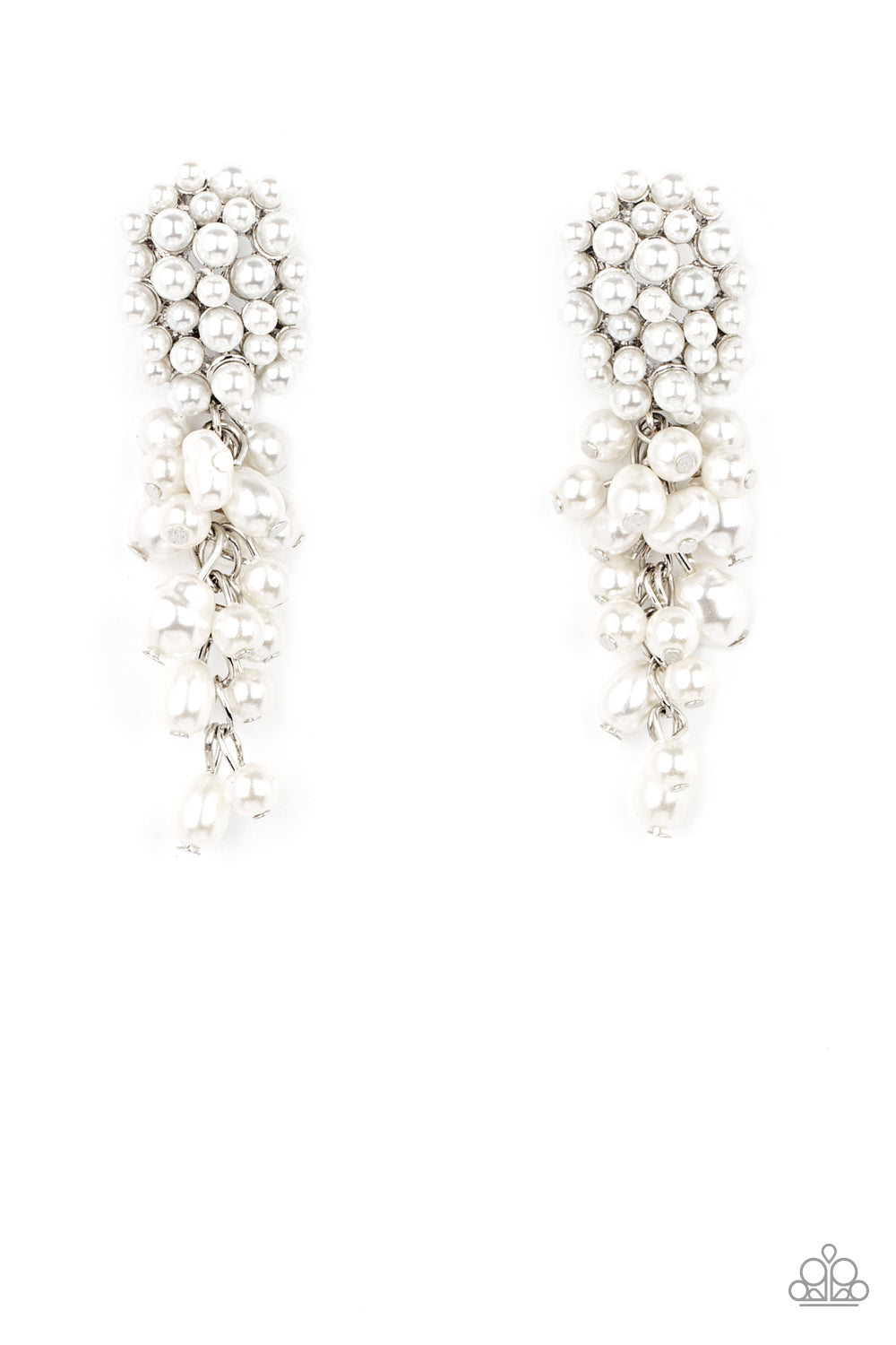Paparazzi Fabulously Flattering - White Earrings - Pusher P