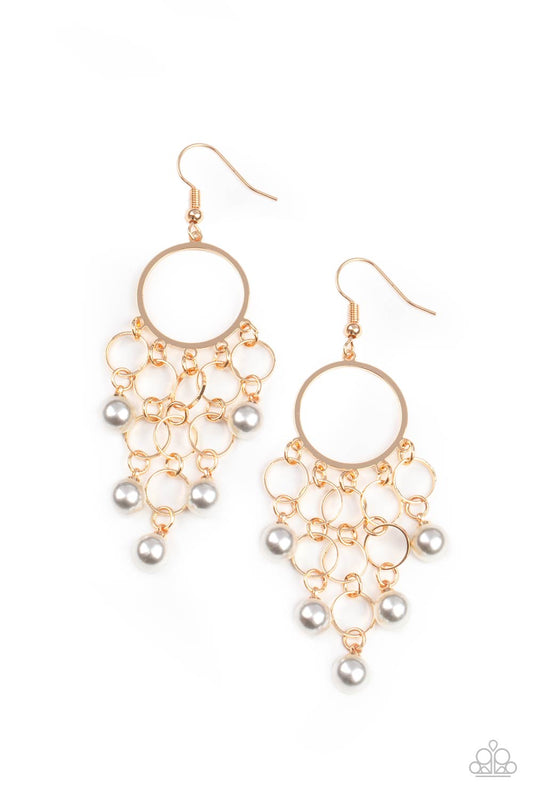 Paparazzi When Life Gives You Pearls - Gold Earrings - Pearl Earrings Paparazzi jewelry images