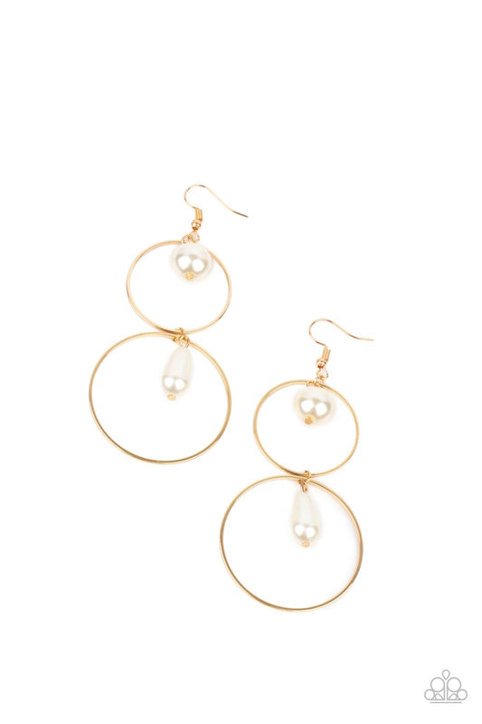 Paparazzi Cultured in Couture - Gold Earrings - Pusher P