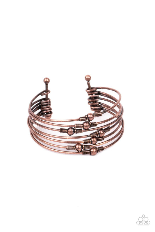 Paparazzi Industrial Intricacies - Copper Bracelet - Pusher P