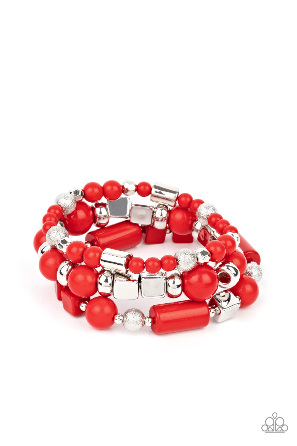 Paparazzi Perfectly Prismatic - Red Bracelet - Pusher P
