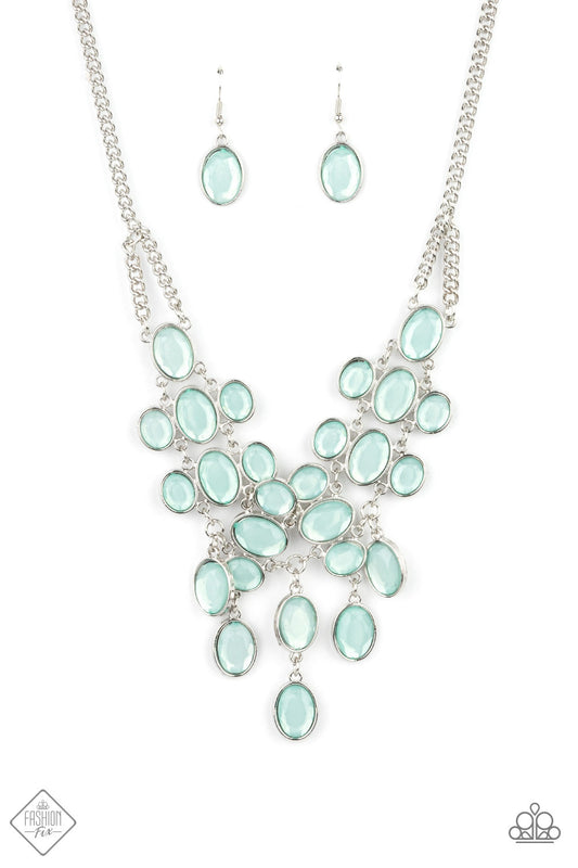 Paparazzi Serene Gleam - Blue Fashion Fix Necklace - Pusher P