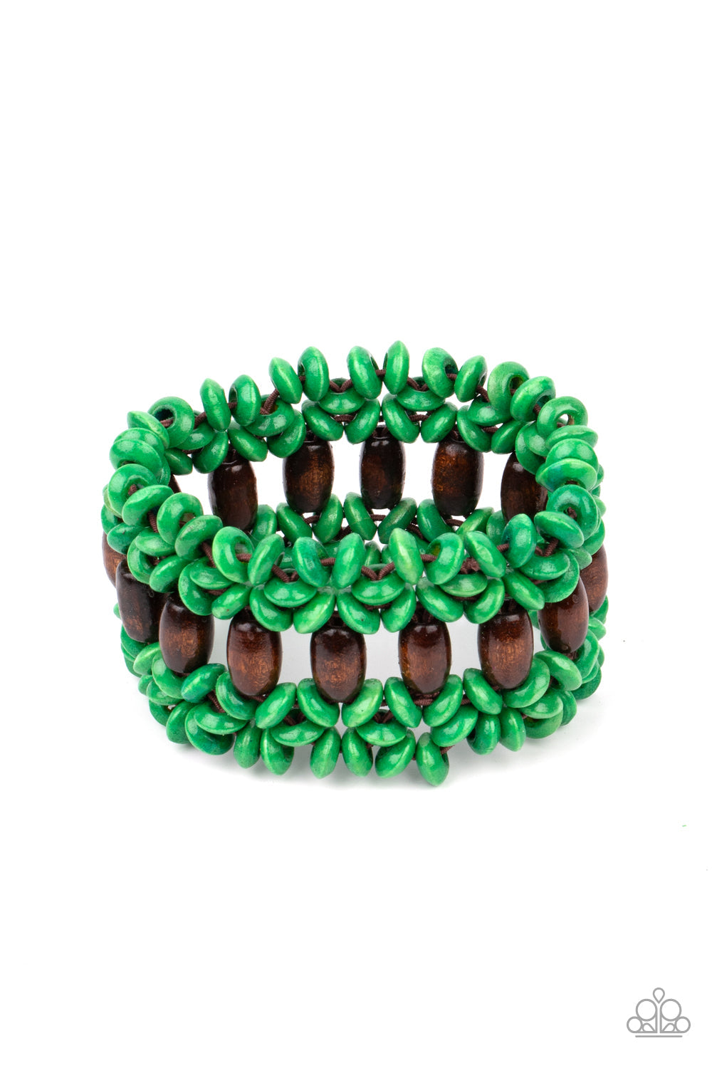 Paparazzi Bali Beach Retreat - Green Bracelet - Pusher P