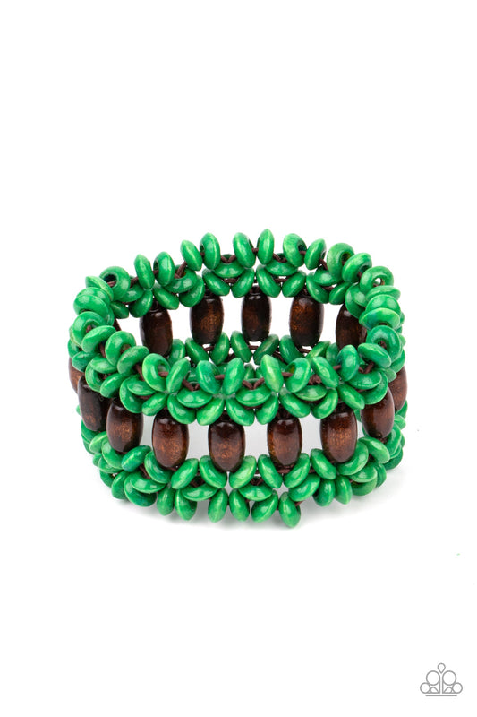 Paparazzi Bali Beach Retreat - Green Bracelet - Pusher P