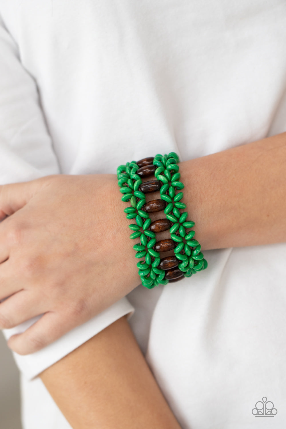 Paparazzi Bali Beach Retreat - Green Bracelet - Pusher P