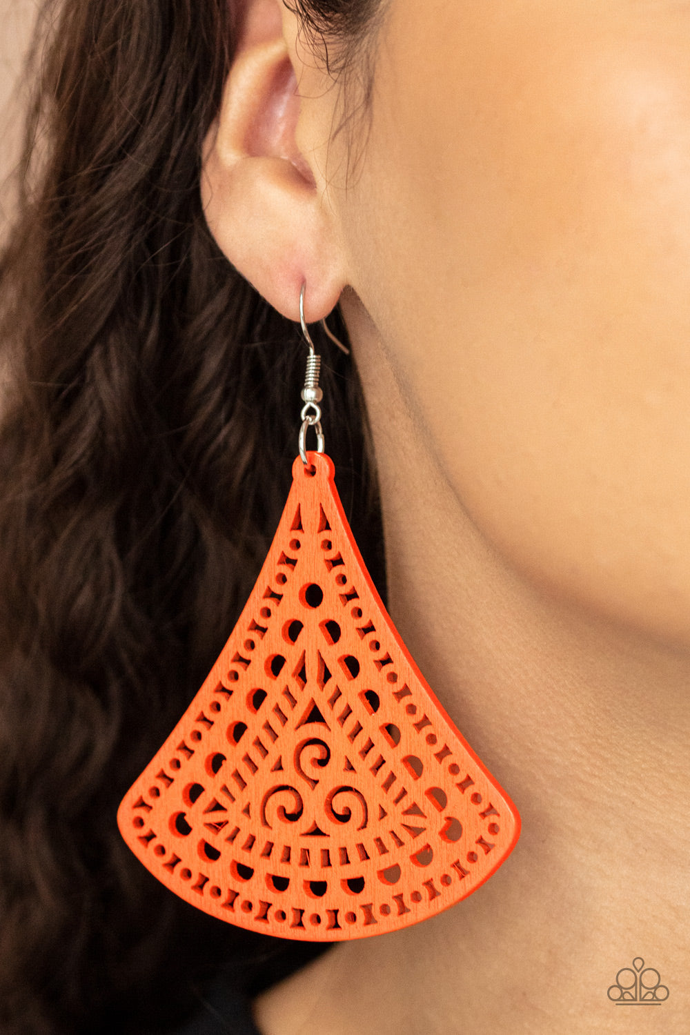 Paparazzi FAN to FAN - Orange Earrings - Pusher P
