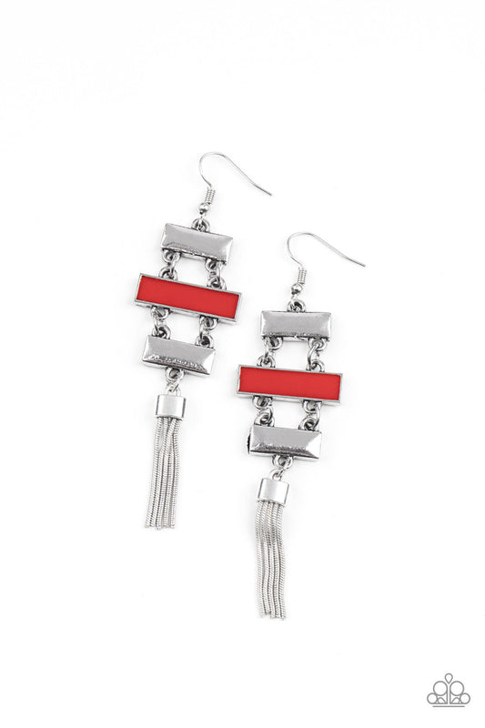 Paparazzi Mind, Body, and SEOUL - Red Earrings - Pusher P