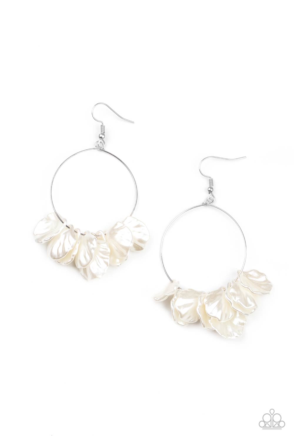 Paparazzi Sailboats and Seashells - White Earrings - Pusher P