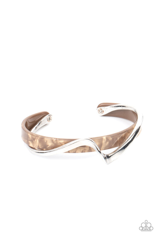 Paparazzi Craveable Curves - Brown Bracelet - Pusher P