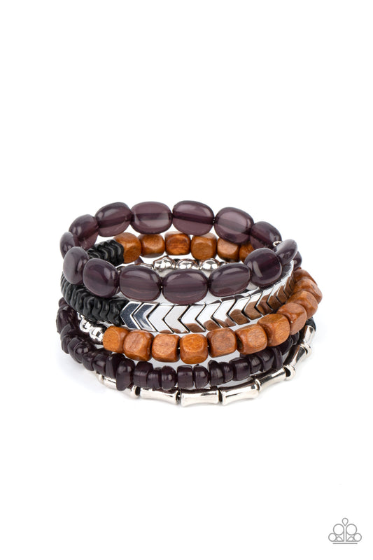 Paparazzi Outdoor Retreat - Black Bracelet - Pusher P