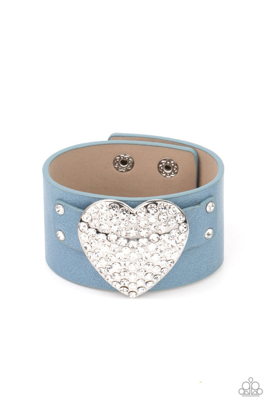Paparazzi Flauntable Flirt - Blue Bracelet - Pusher P