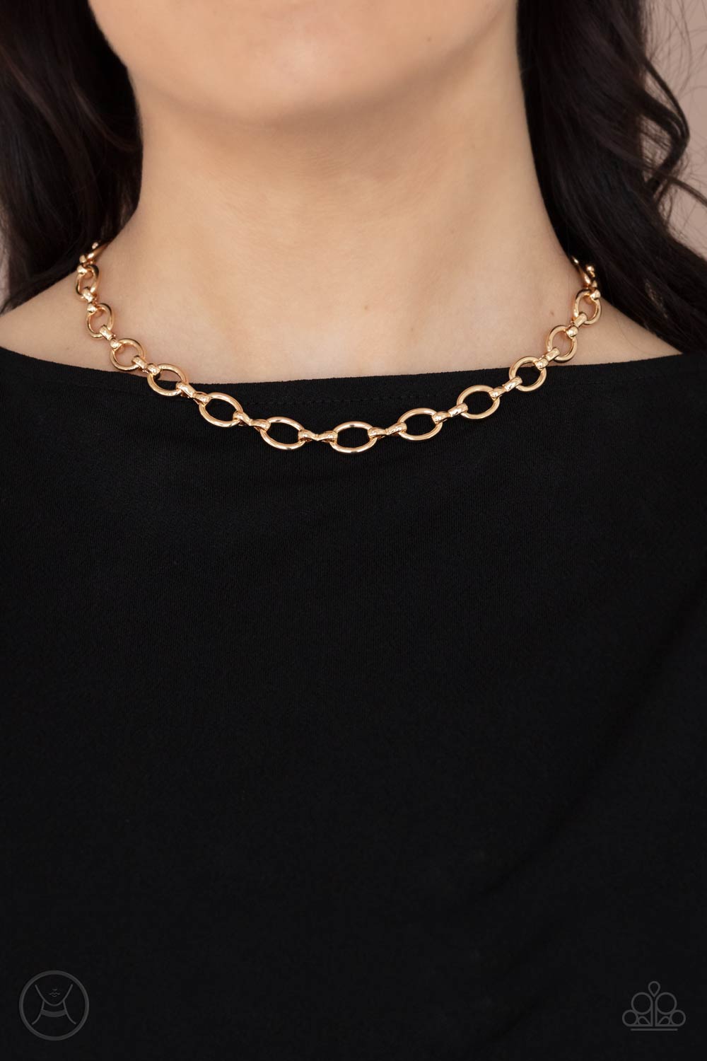 Paparazzi Craveable Couture - Gold Choker Necklace - Pusher P