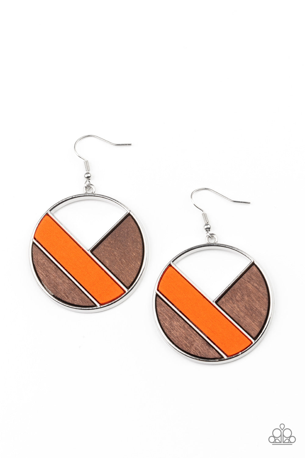 Paparazzi Dont Be MODest - Orange Earrings - Pusher P