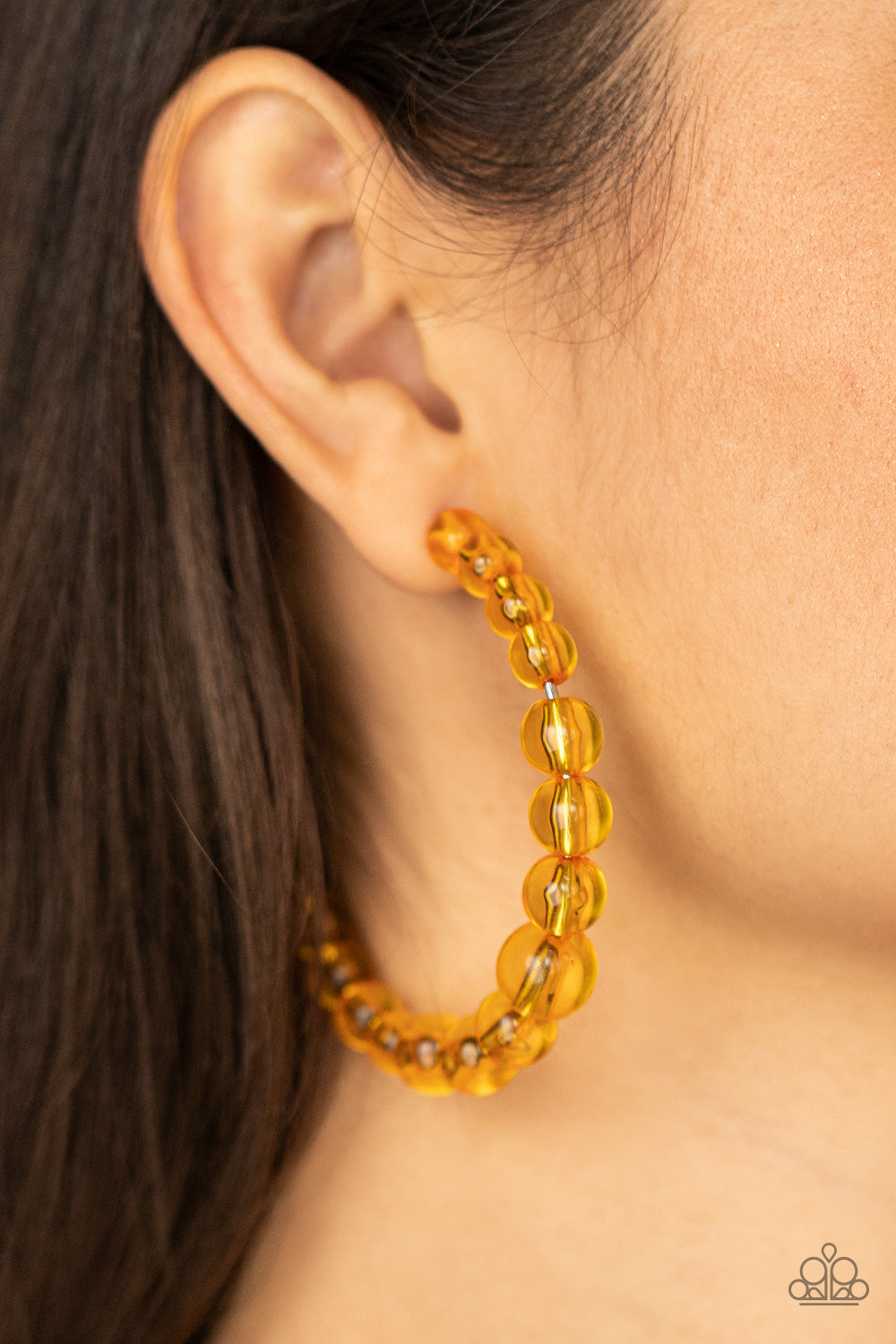 Paparazzi In The Clear - Orange Earrings - Pusher P