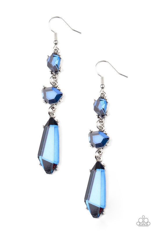 Paparazzi Sophisticated Smolder - Blue Earrings - Pusher P