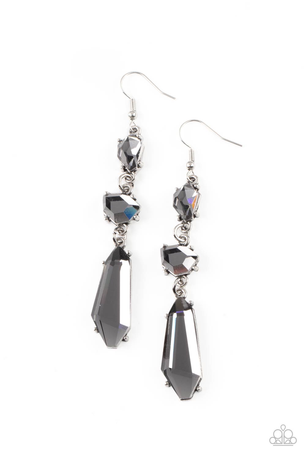 Paparazzi Sophisticated Smolder - Silver Earrings - Pusher P