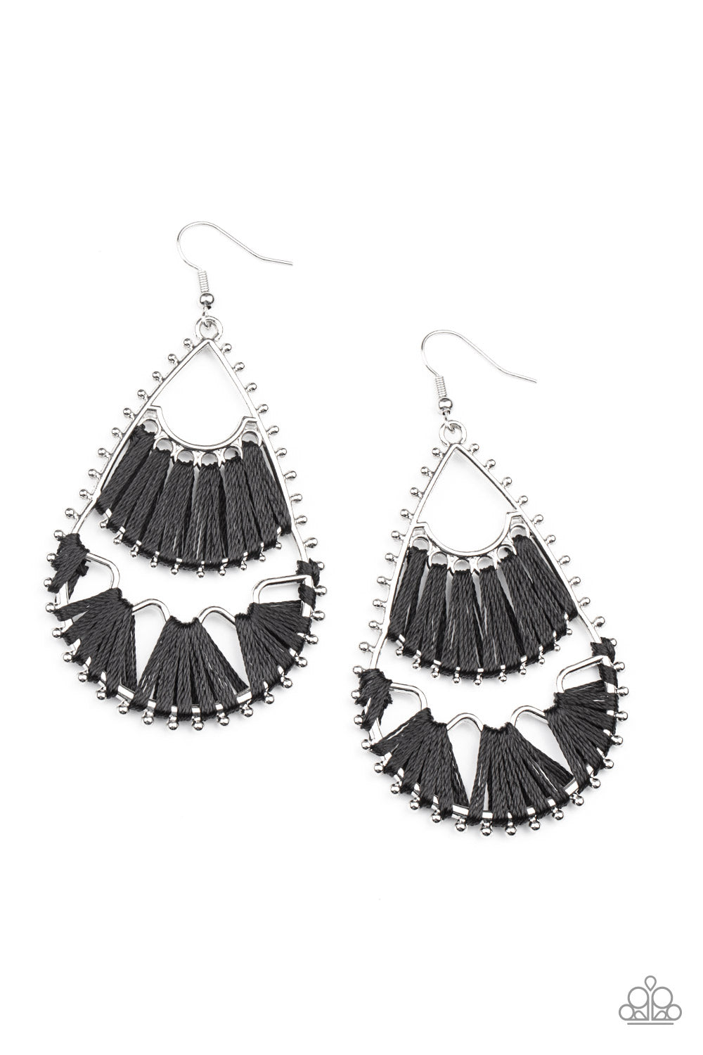 Paparazzi Samba Scene - Black Earrings - Pusher P
