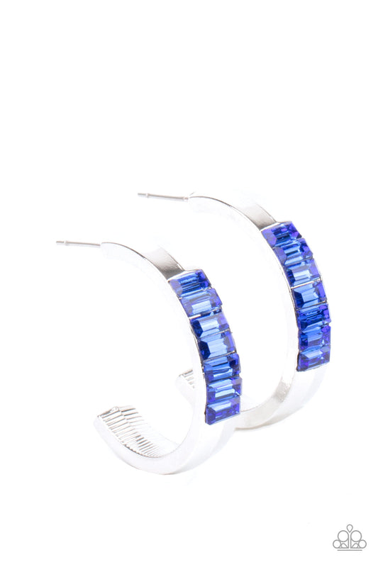 Paparazzi Bursting With Brilliance - Blue Earrings - Pusher P