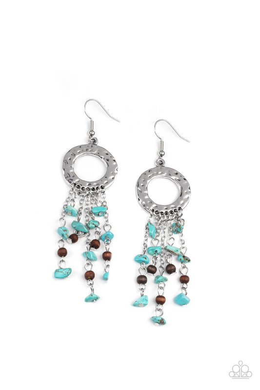 Paparazzi Primal Prestige - Blue Earrings - Pusher P